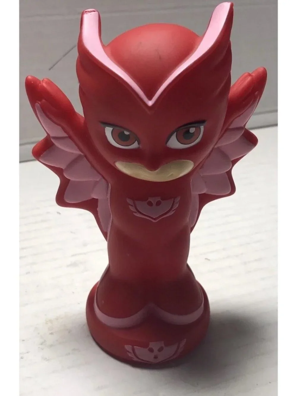 PJ Masks Owlette Toy Figure Rubber Vinyl Bath Squirting Toy Just Play Red 5”